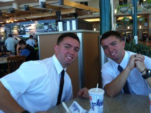 Tyler and Hunter at the airport prior to entering the MTC