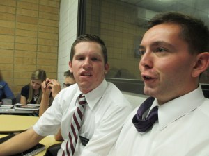 Tyler clowning around