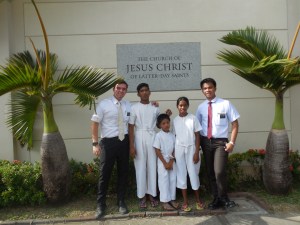 A recent baptism at Atimonan chapel attended by Elders Burbidge and 