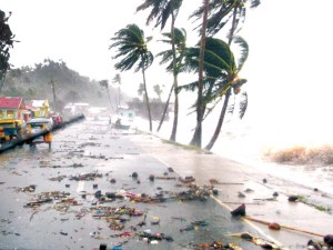 Winds from Typhoon Glenda reached 150 mph.