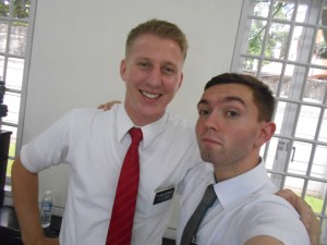 Selfie with Elder Burbidge and Elder Bodkin at Zone Conference.